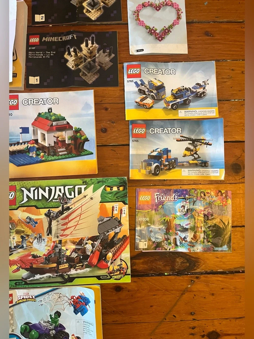 Lego Instruction Manuals Creator Friends Ninjago Minecraft Spidey Bundle*